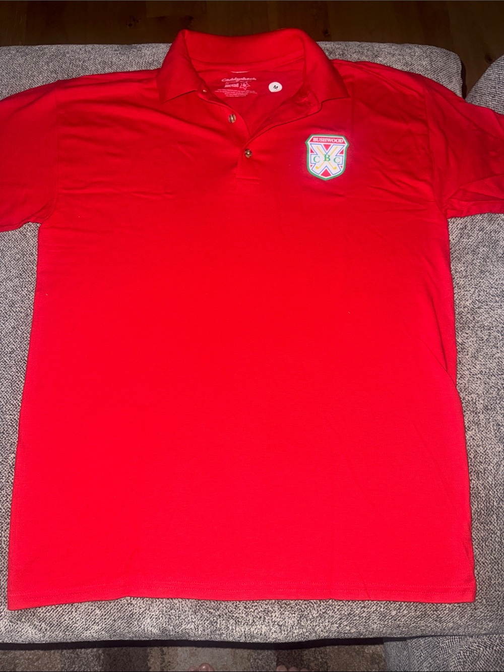 Caddyshack- Men's Red Polo Golf Shirt -  Bushwood Country Club (CBC) - Medium